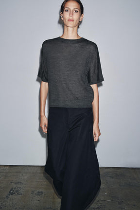 WOOL BLEND SHORT SLEEVE JUMPER - Image 4