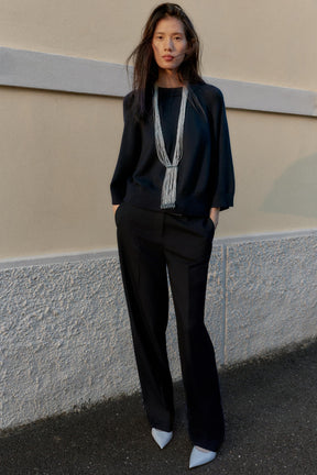 WIDE-SLEEVED KNIT JUMPER