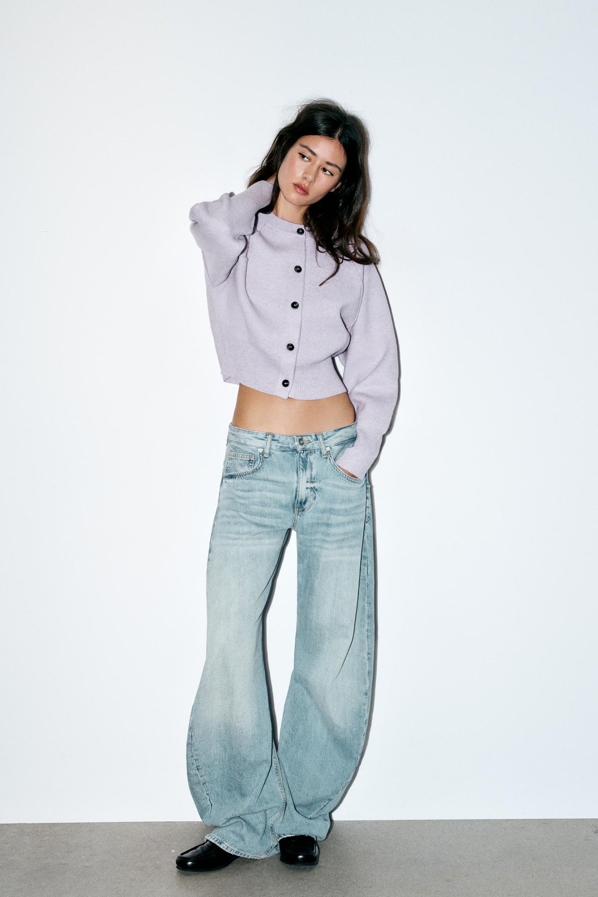 Cropped Knit Cardigan