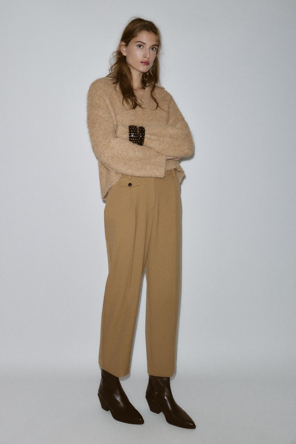 Knit Jumper, Brushed Effect