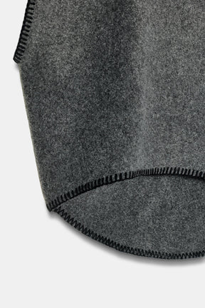 KNIT WAISTCOAT WITH CONTRAST TOPSTITCHING - Image 6