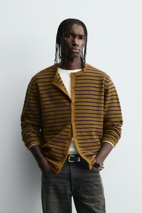 STRIPED JACQUARD CARDIGAN - Image 2