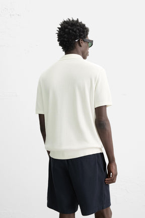 RIB KNIT POLO SHIRT - Image 3