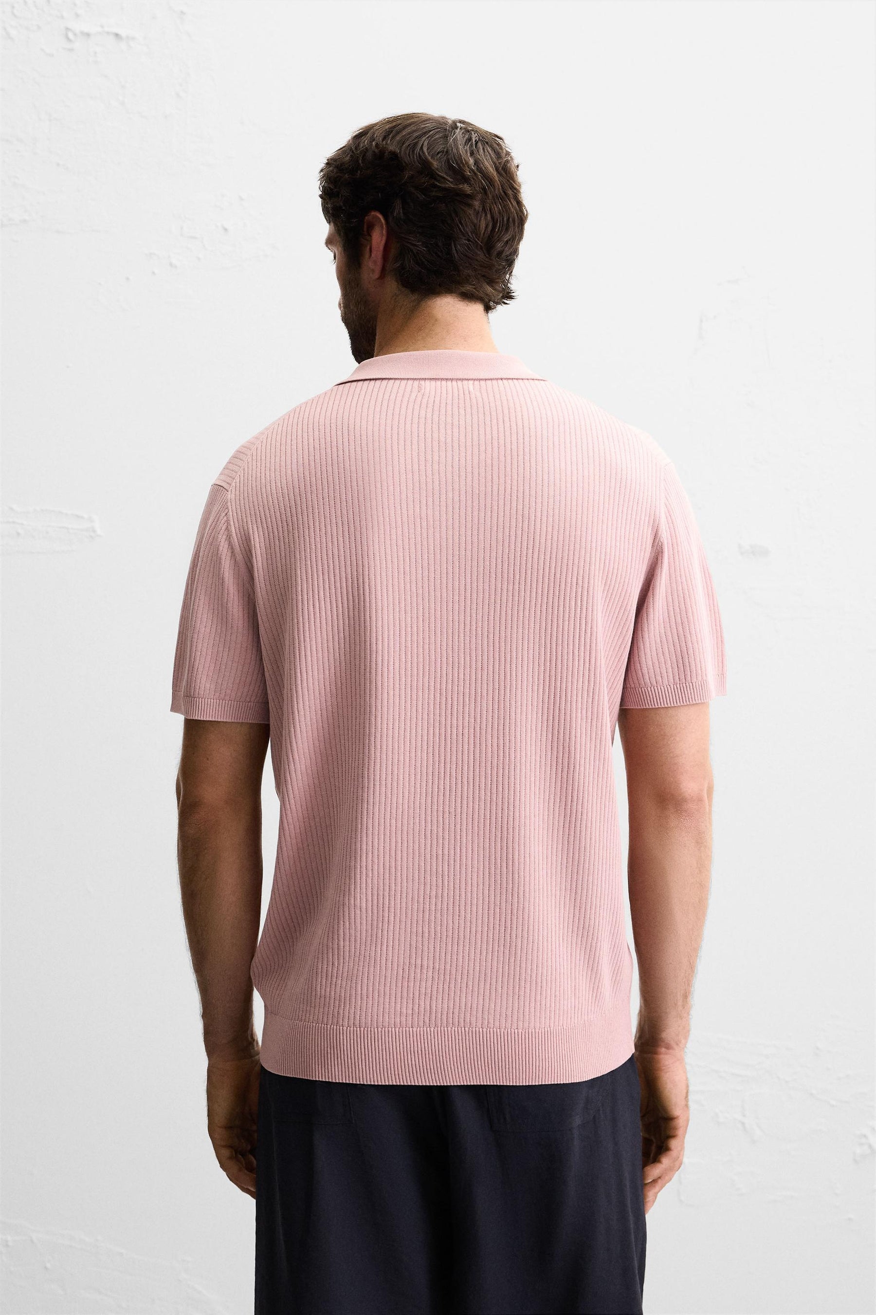 RIB KNIT POLO SHIRT - Image 3