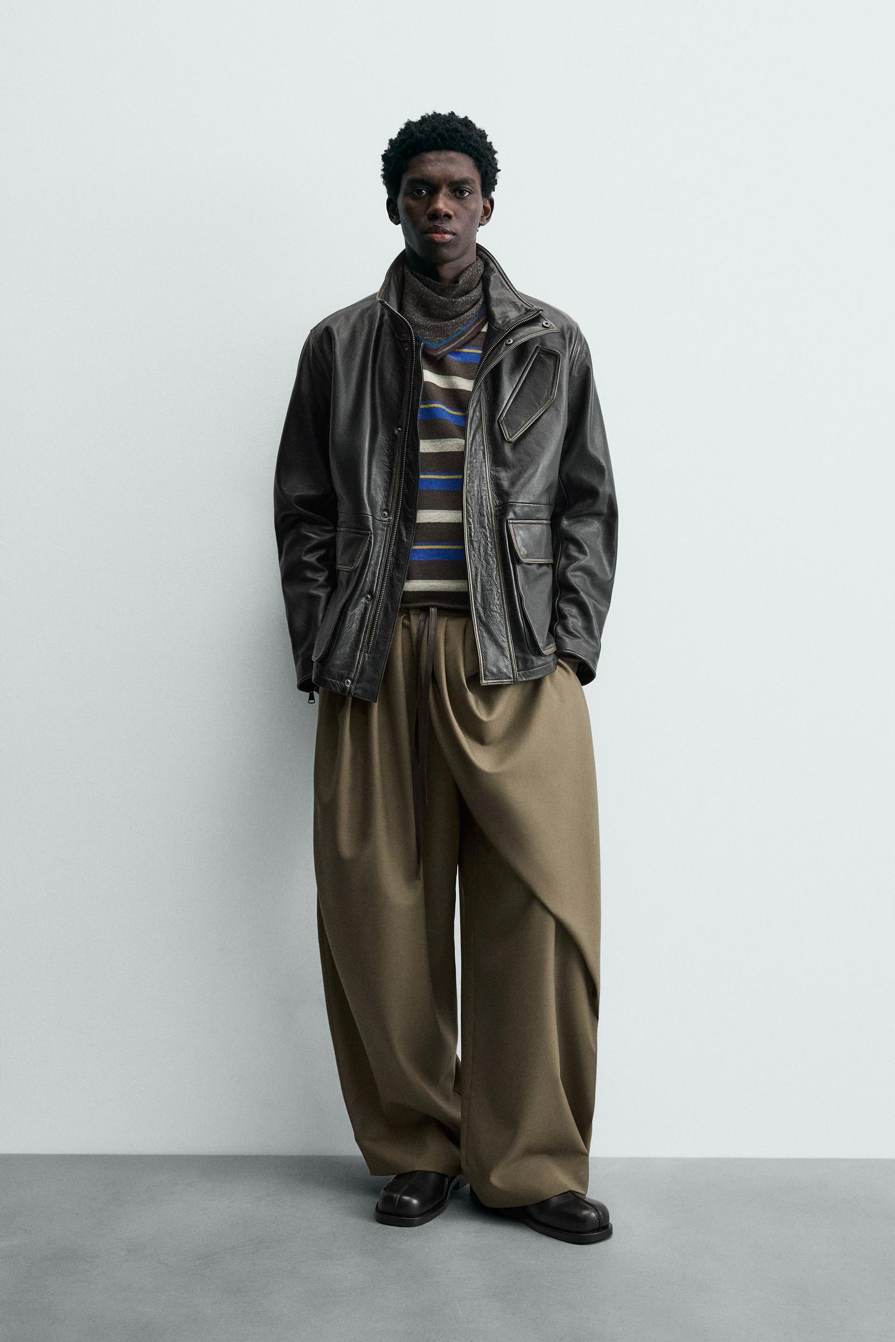 LIMITED EDITION LEATHER JACKET WITH POCKETS - Image 1