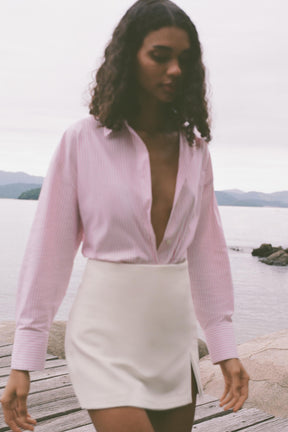 Striped Metallic Thread Shirt