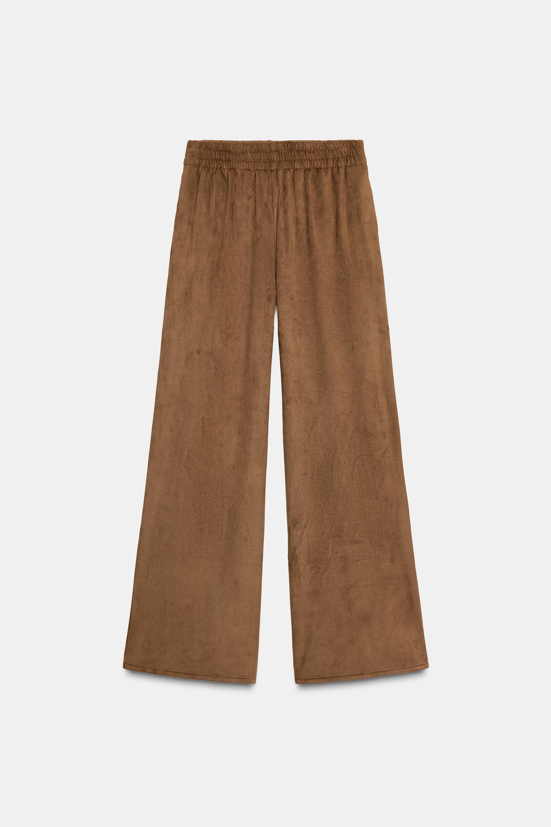 FAUX SUEDE TROUSERS