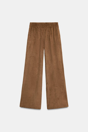 FAUX SUEDE TROUSERS