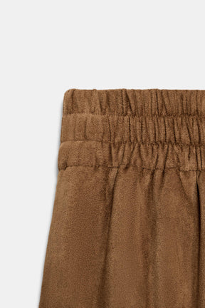 FAUX SUEDE TROUSERS