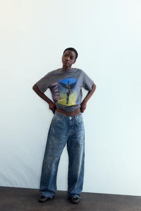 Faded-effect T-shirt