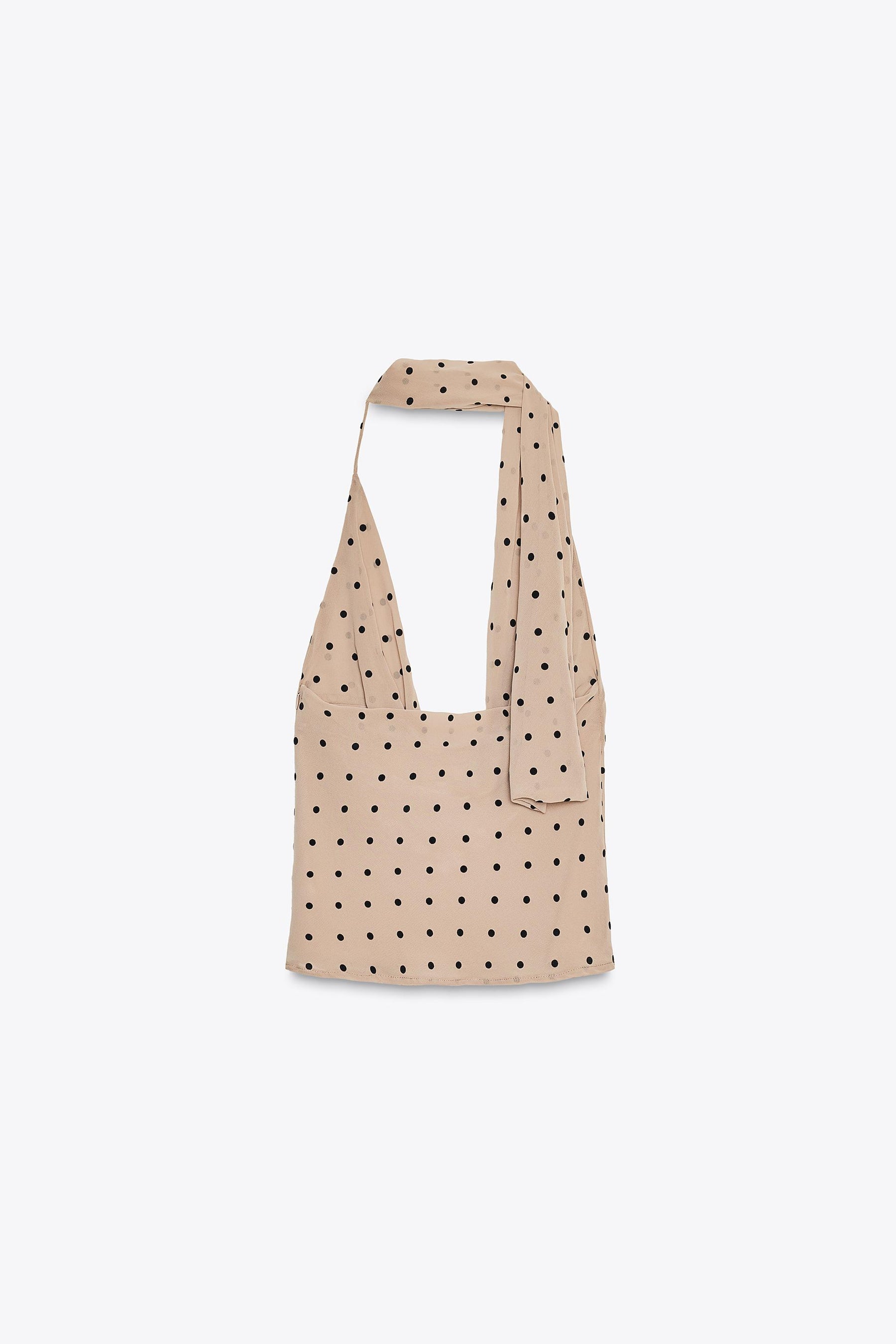 Polka Dot Halterneck Top