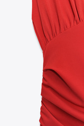 SHORT DRESS WITH SHOULDER PADS - Image 6