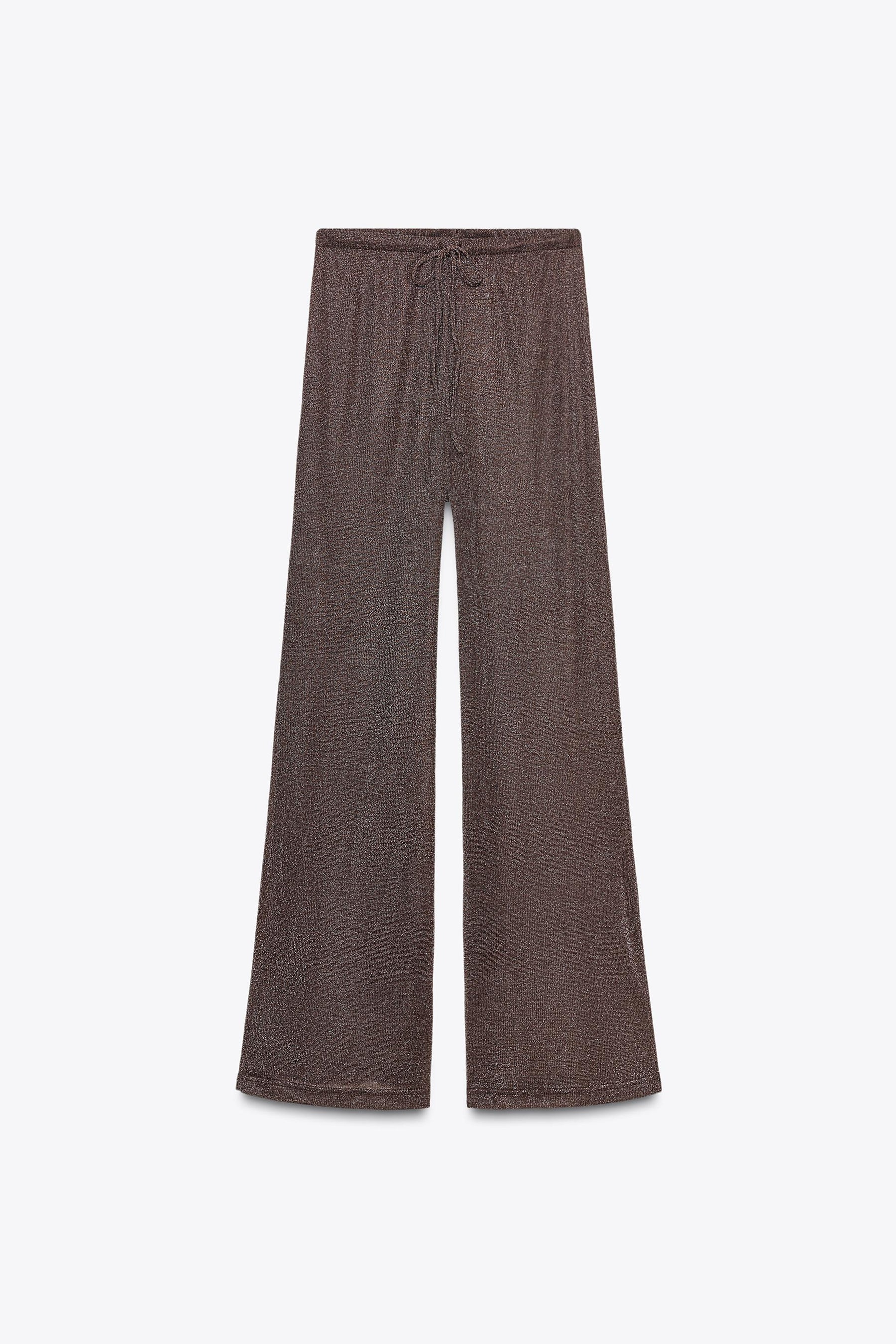 Metallic Thread Palazzo Trousers