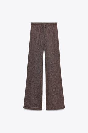 Metallic Thread Palazzo Trousers