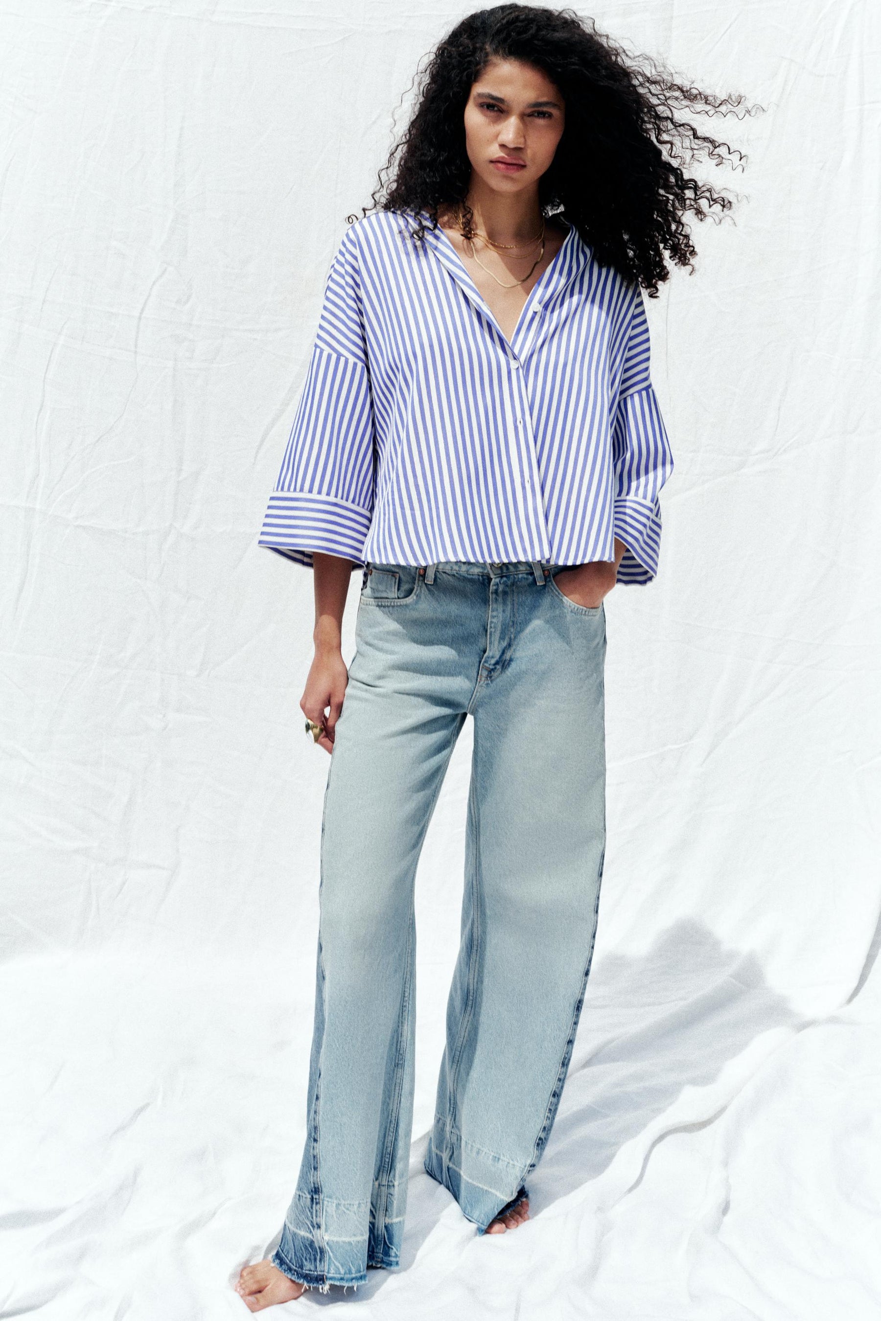 WIDE-SLEEVE POPLIN SHIRT