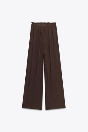 WIDE-LEG COTTON TROUSERS