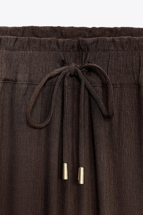 WIDE-LEG COTTON TROUSERS