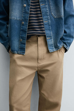 STRAIGHT-LEG CHINO TROUSERS - Image 5