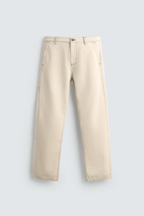 CONTRAST STITCHING TROUSERS - Image 6