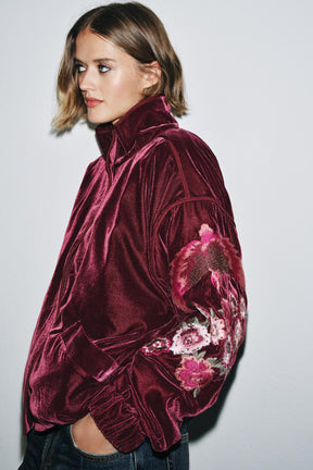 EMBROIDERED VELVET JACKET