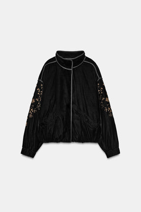 VELVET PUFFER JACKET