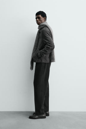 REGULAR FIT SUEDE LEATHER JACKET - Image 4