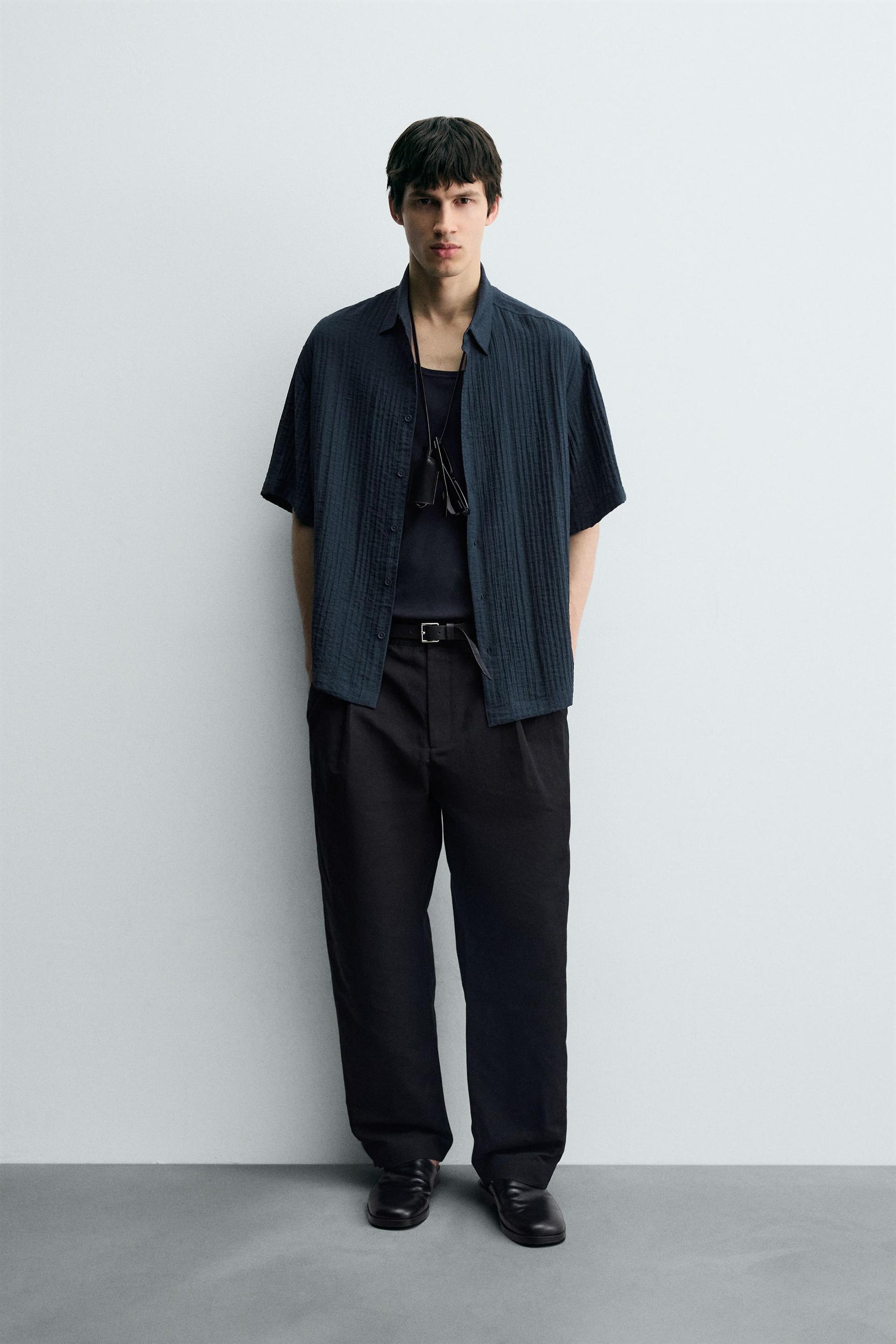FLOWING TEXTURED SHIRT - Image 1