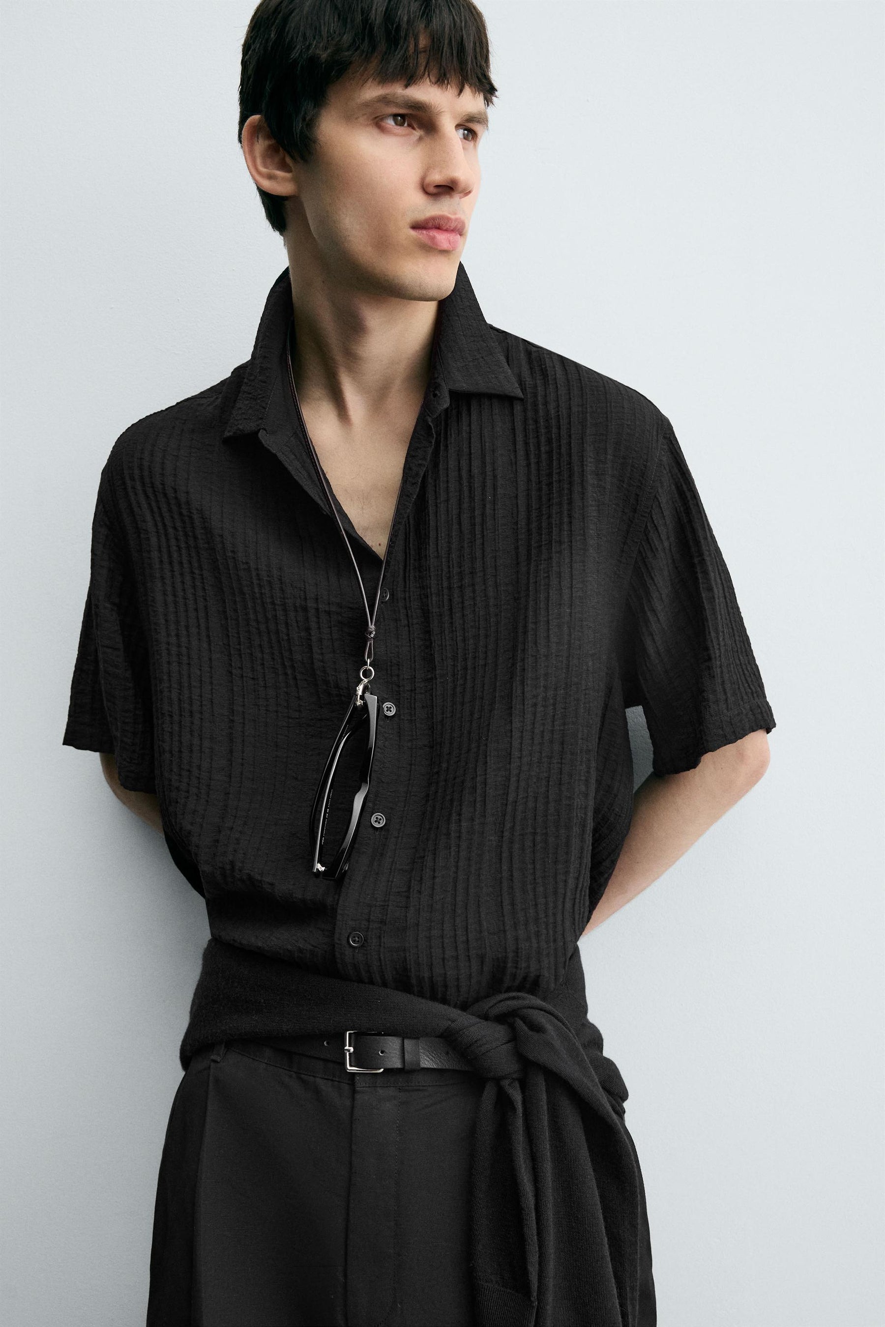 FLOWING TEXTURED SHIRT - Image 5