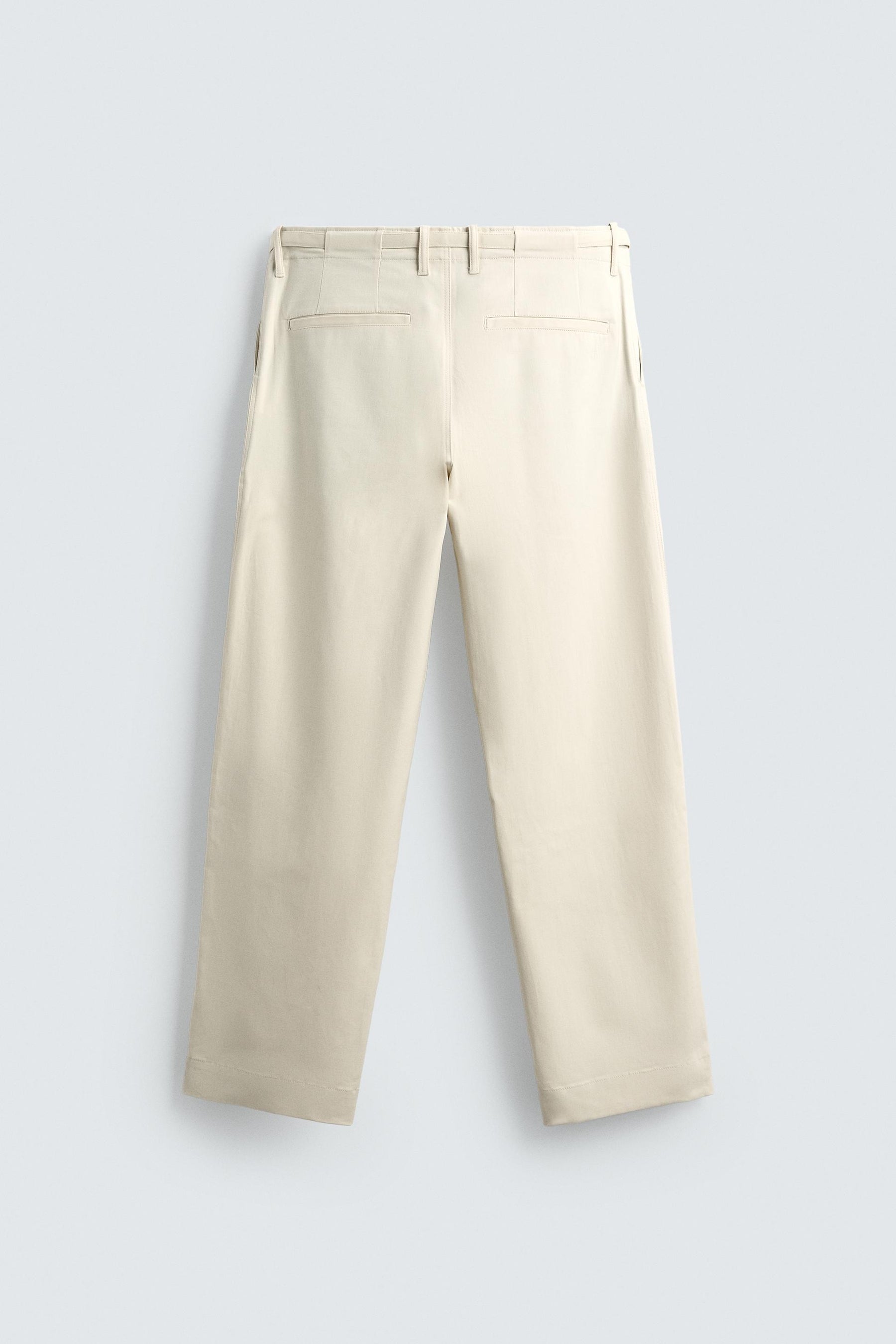 TWILL TEXTURED TROUSERS WITH BELT - Image 7