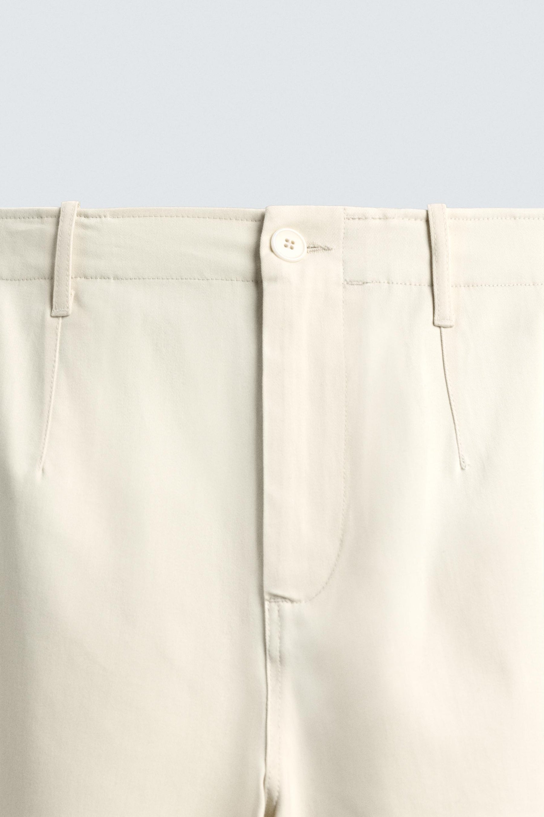 TWILL TEXTURED TROUSERS WITH BELT - Image 8