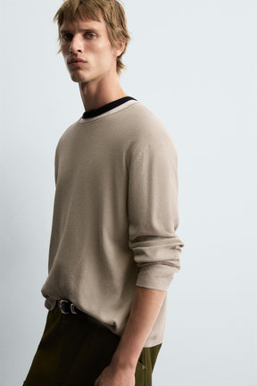 TEXTURED WASHED SWEATER - Image 6