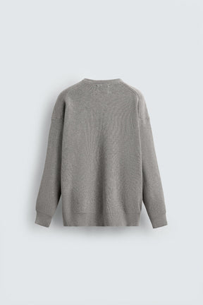 TEXTURED COTTON SWEATER - Image 7
