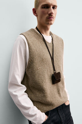Buttoned Knit Vest