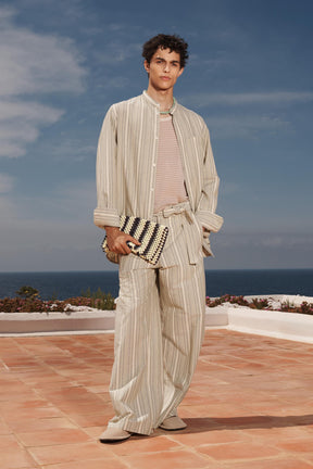 LIMITED EDITION STRIPED WIDE-LEG TROUSERS - Image 1