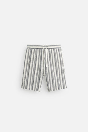 TEXTURED REGULAR FIT BERMUDA SHORTS - Image 6