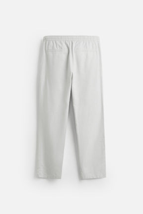 COTTON-LINEN RELAXED FIT TROUSERS - Image 6