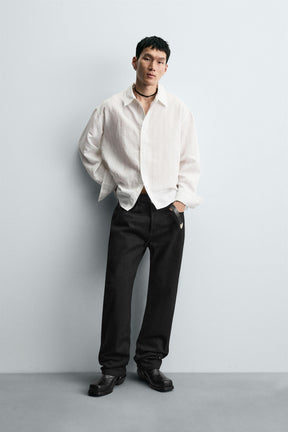 IRREGULAR STRIPE FLOWING SHIRT - Image 1
