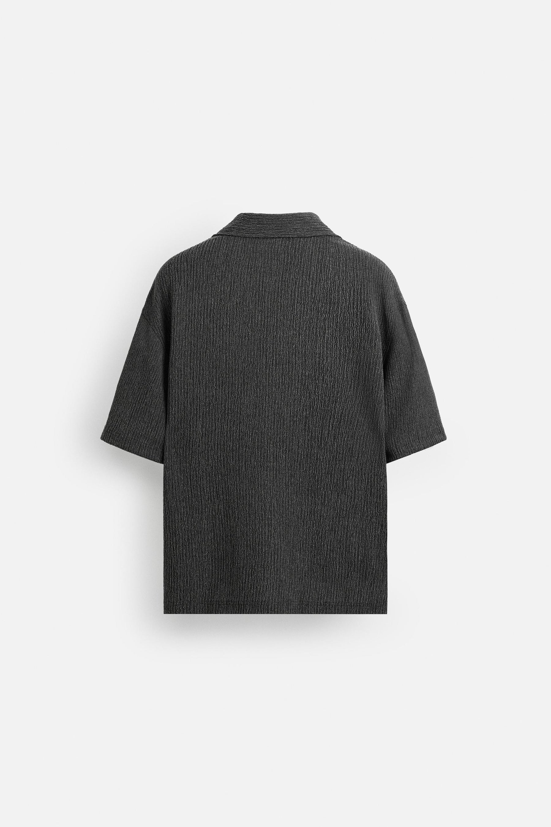 CREASED-EFFECT TEXTURED SHIRT - Image 7