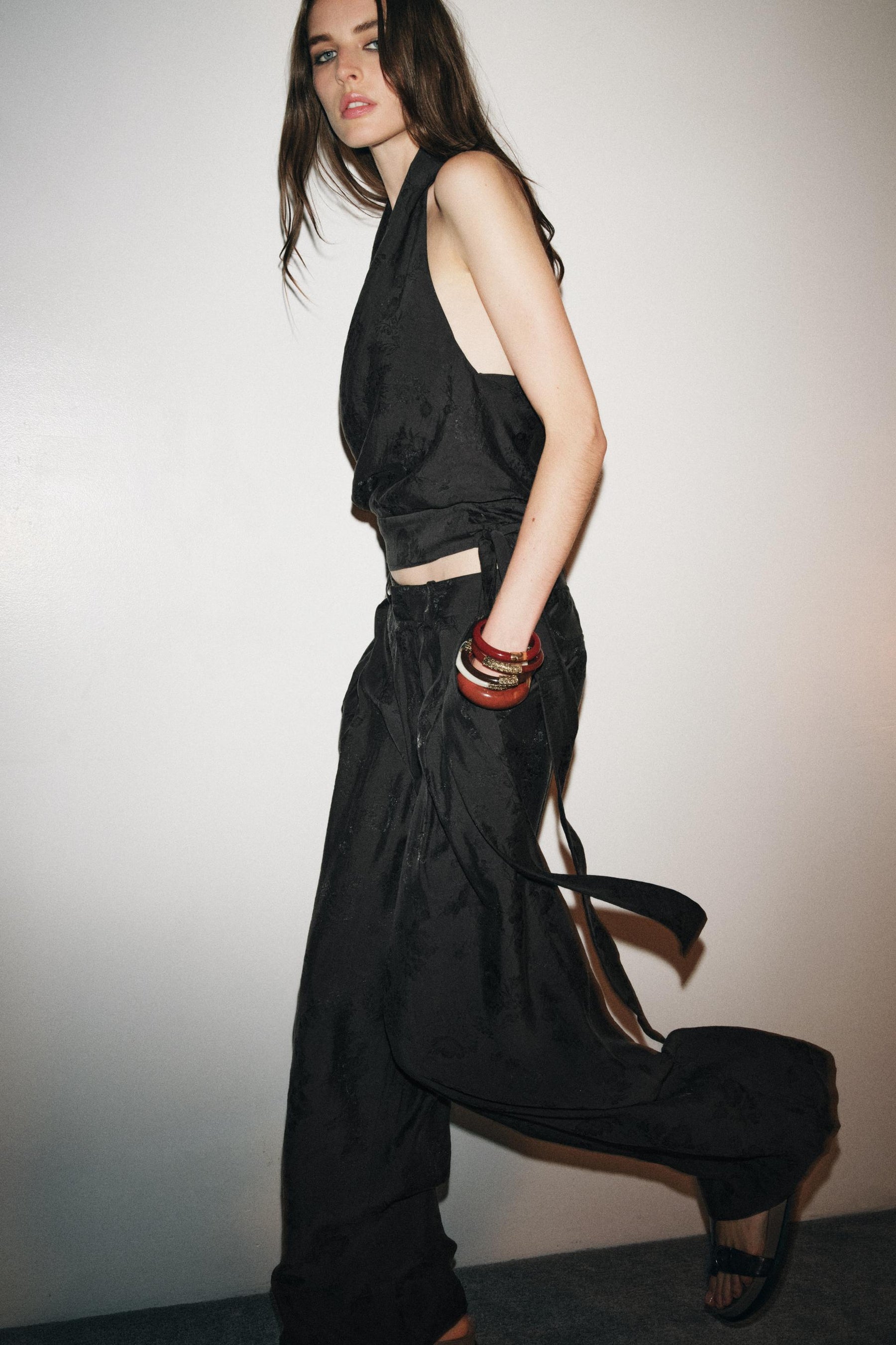 Floral Jacquard Trousers