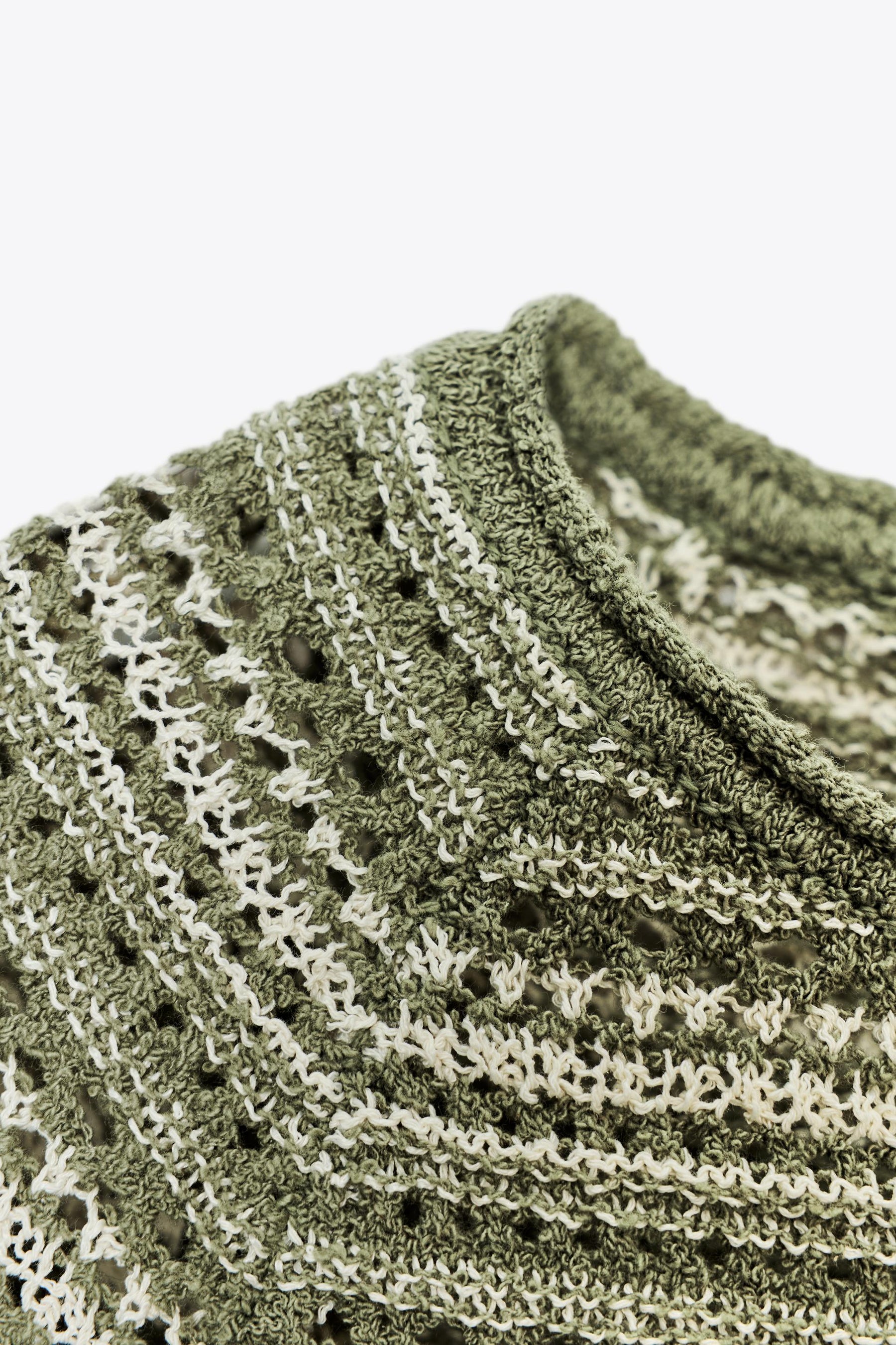 STRIPED TEXTURED KNIT SHORT SLEEVE JUMPER - Image 3