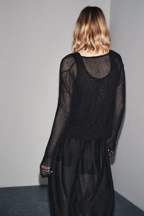 POINTELLE KNIT CROP TOP - Image 5