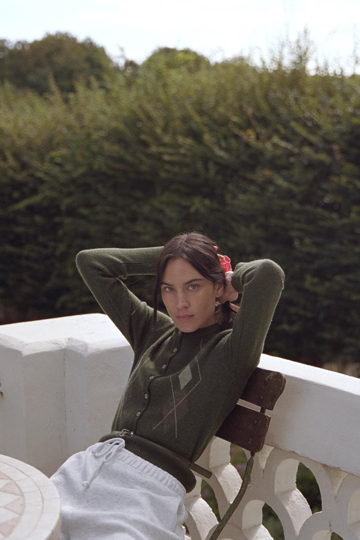 DIAMOND KNIT CARDIGAN