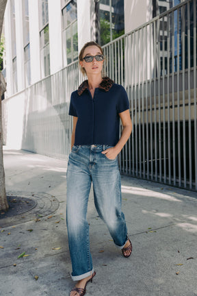 Animal Print Knit Cardigan