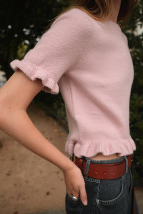 Ruffle Short Sleeve Jumper