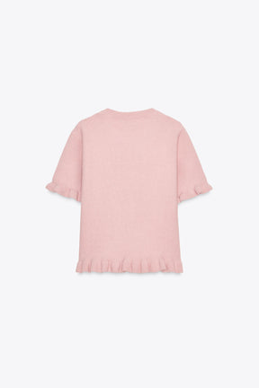 Ruffle Short Sleeve Jumper