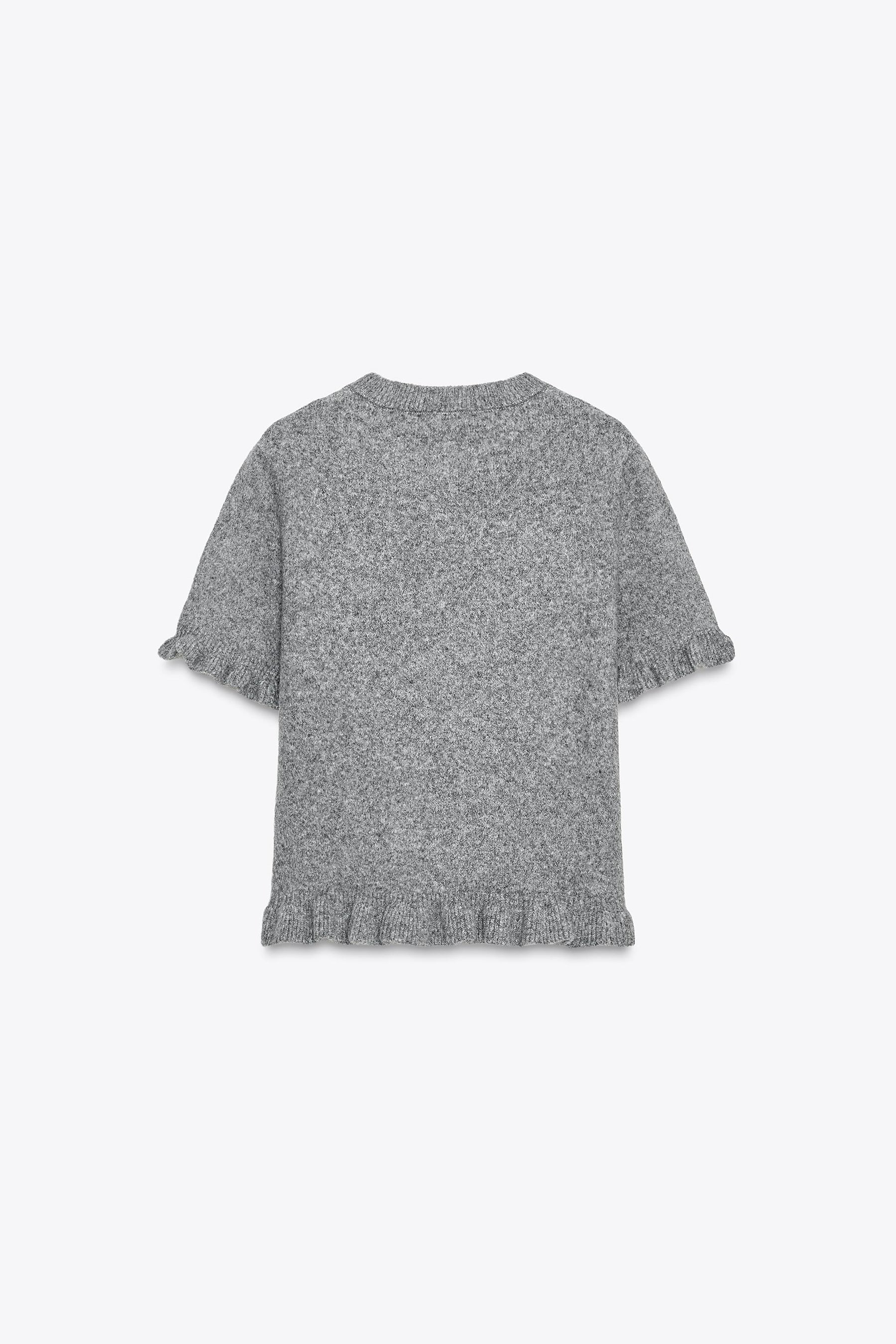 KNIT SHORT SLEEVE JUMPER WITH RUFFLES - Image 3