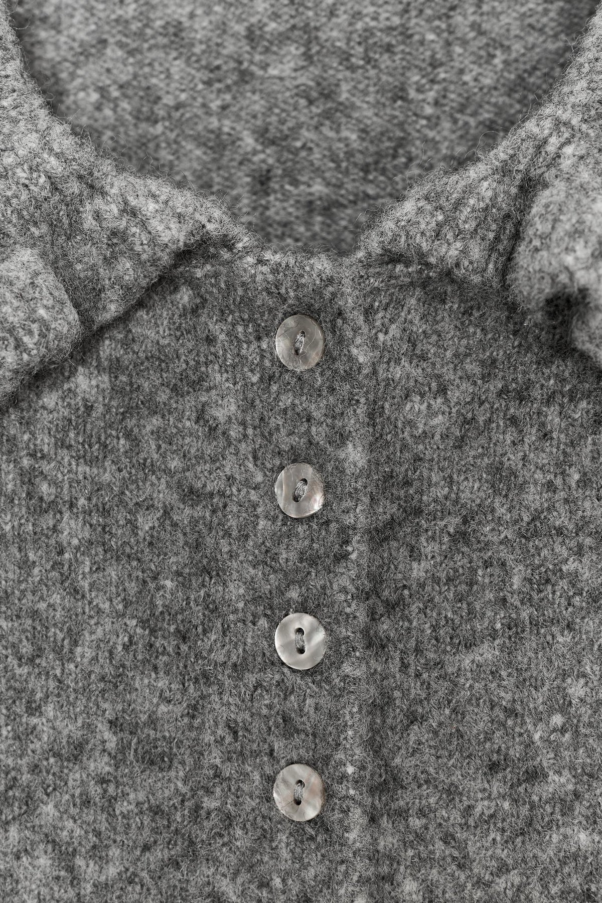 Ruffle Trim Knit Cardigan