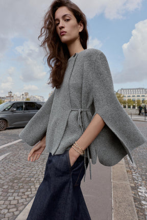 OPEN-SLEEVE CARDIGAN