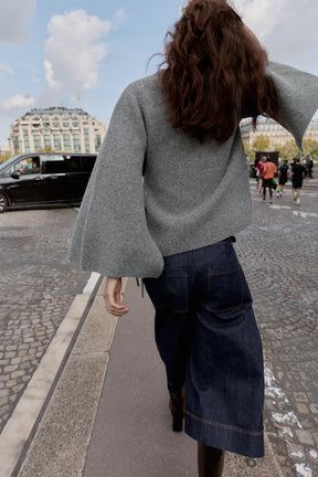 OPEN-SLEEVE CARDIGAN