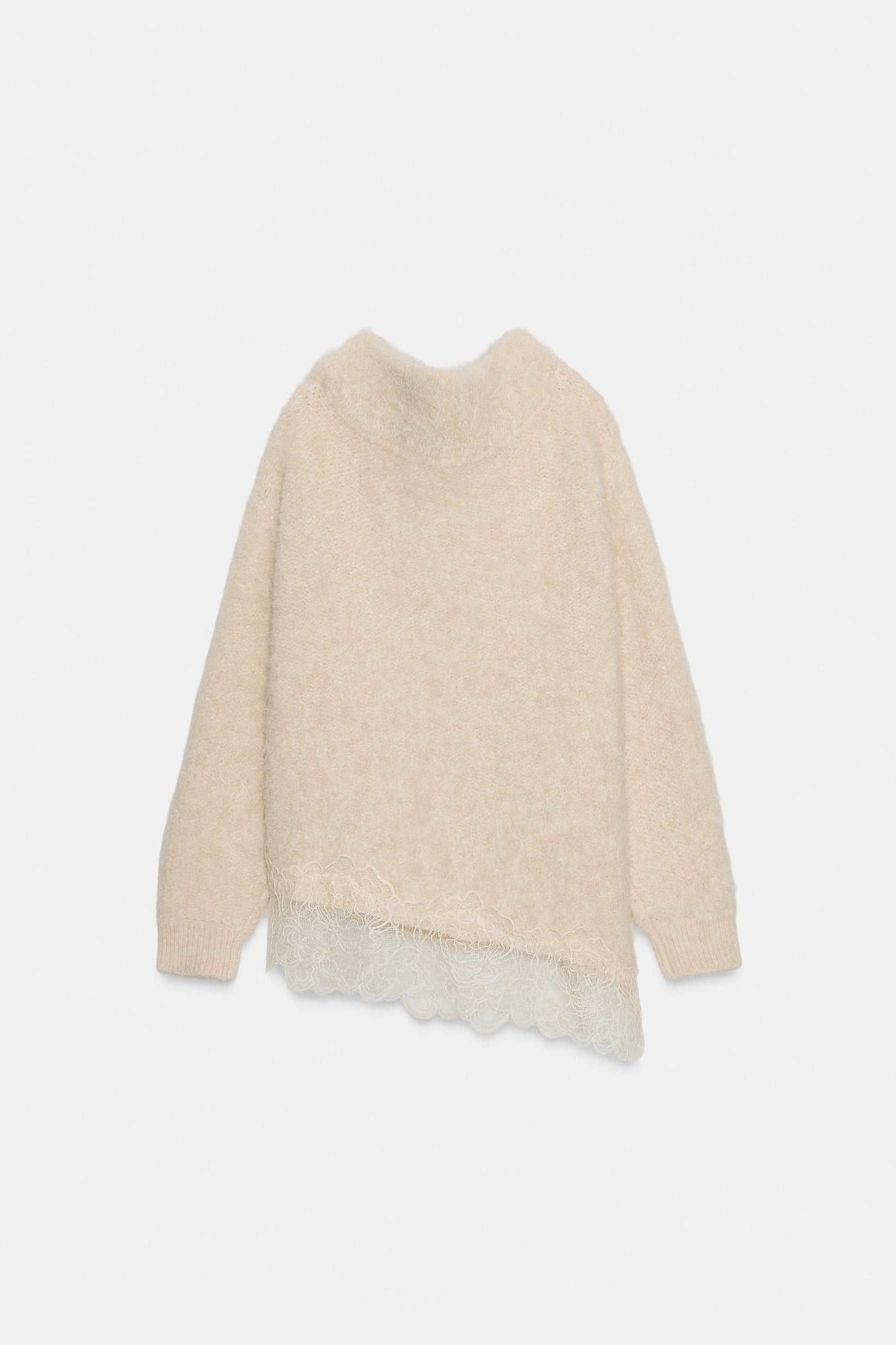 Knit Jumper with Lace
